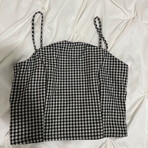 Elegant Checkered Camisole Top